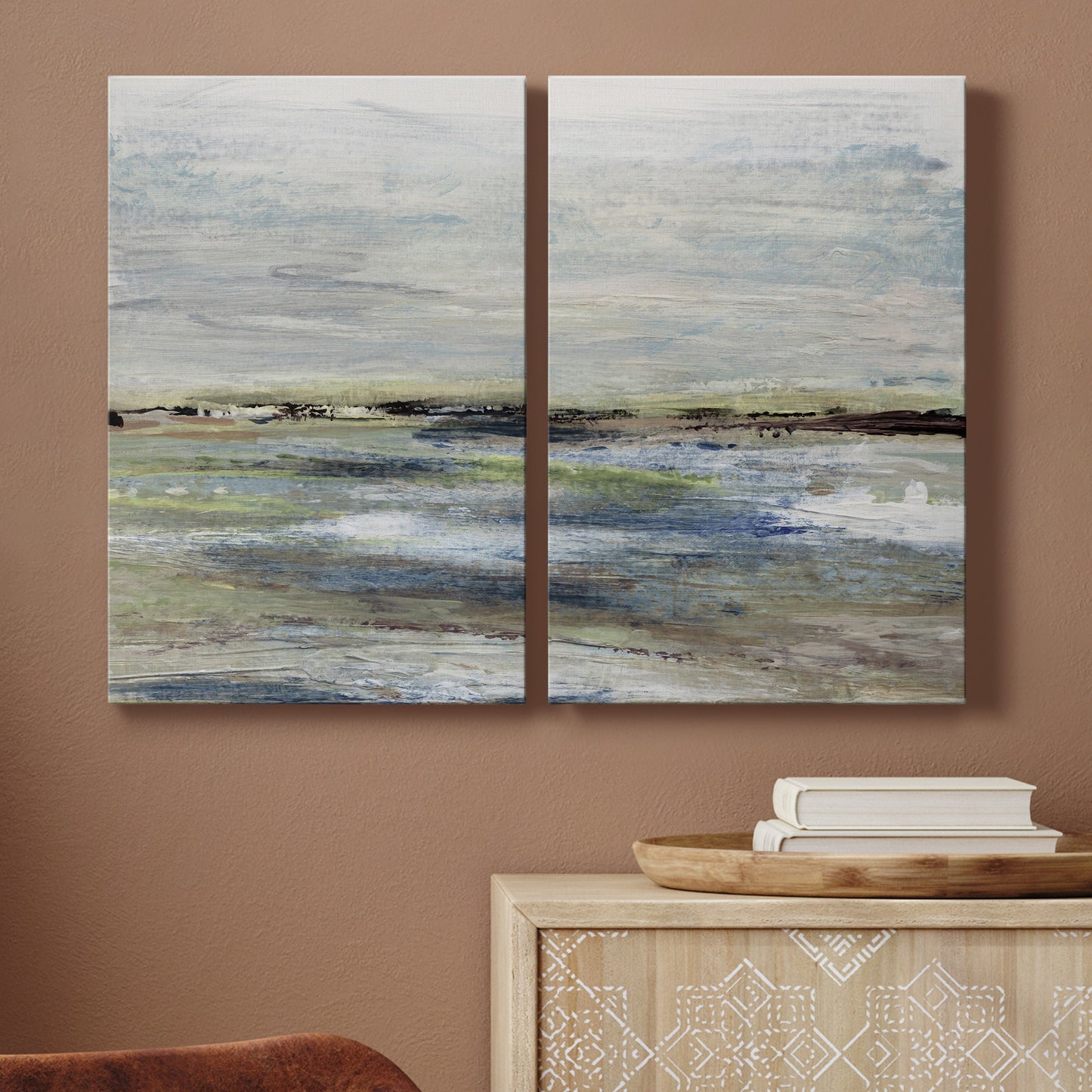 Wetlands I Premium Gallery Wrapped Canvas - Ready to Hang - Set of 2 - 8 x 12 Each