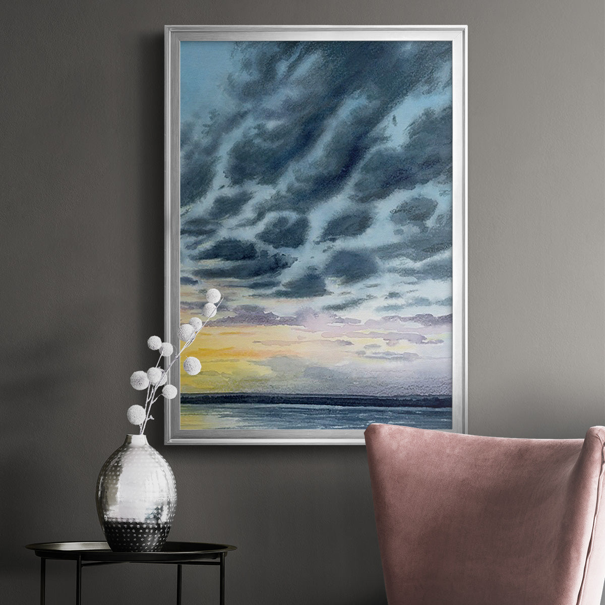 Anastasia Island Sunset II - Modern Framed Canvas Print