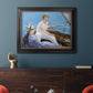 Impressionist leisure boating scene by Édouard Manet in an ornate black frame with gilded inner detail displayed in a dark-toned interior setting.