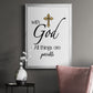 All Things Possible Gold - Modern Framed Canvas Print