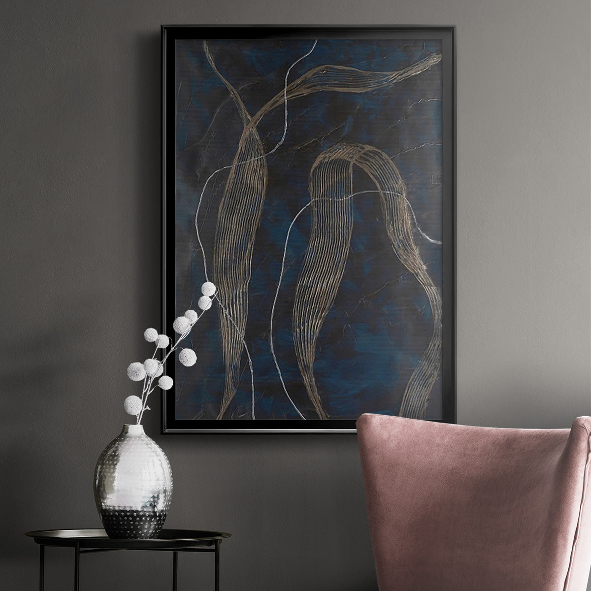 Laminar Flow I - Modern Framed Canvas Print