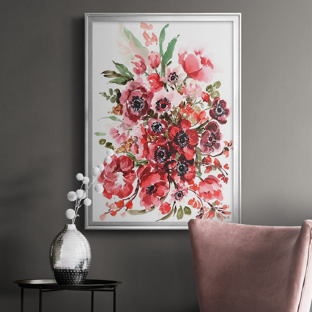 Icelandic Poppies II - Modern Framed Canvas Print