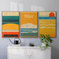 Summer Abroad I - Framed Premium Gallery Wrapped Canvas L Frame 3 Piece Set - Ready to Hang