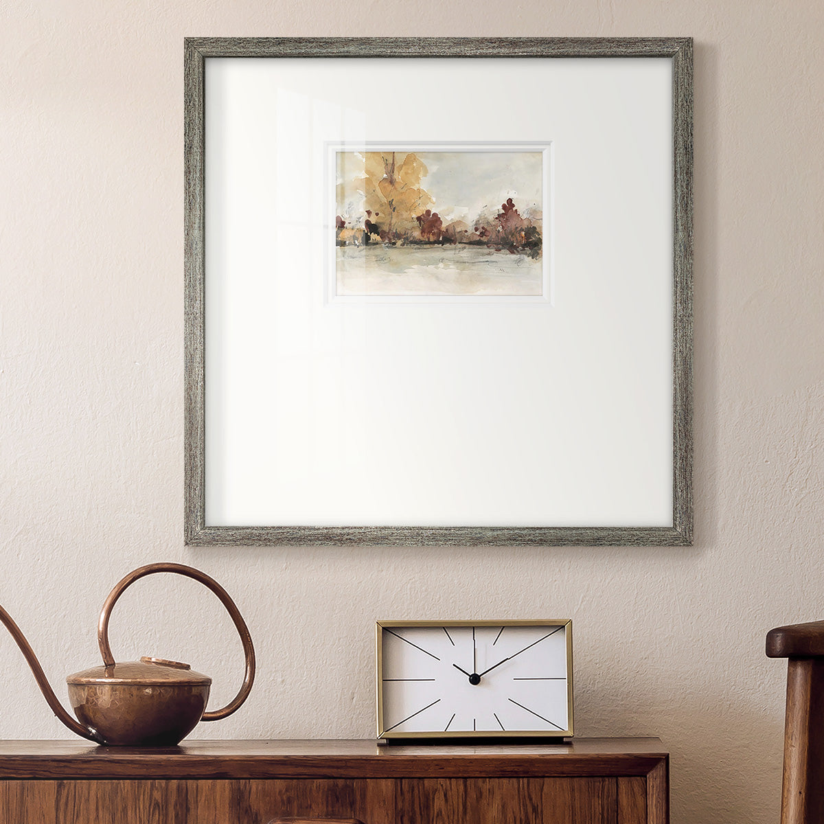 The Autumn View I Premium Framed Print Double Matboard