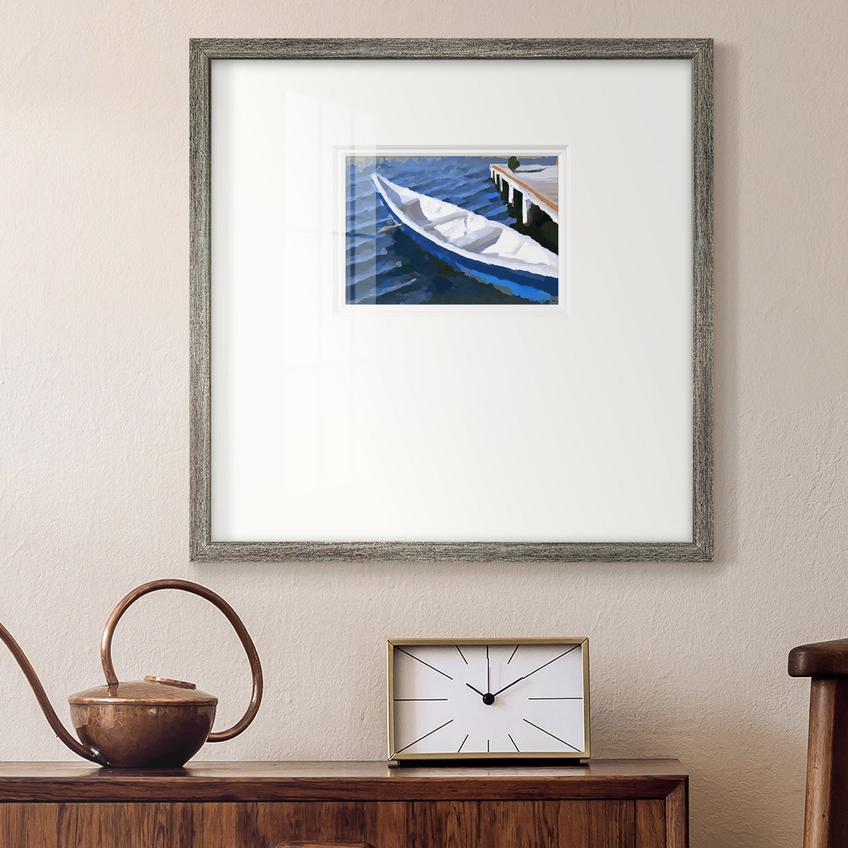 Colorful Rowboat IV Premium Framed Print Double Matboard