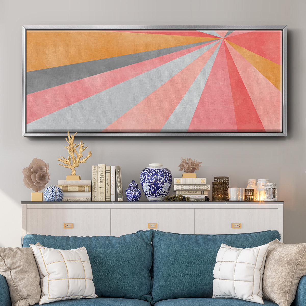 Geometric - Floater Framed Canvas Print