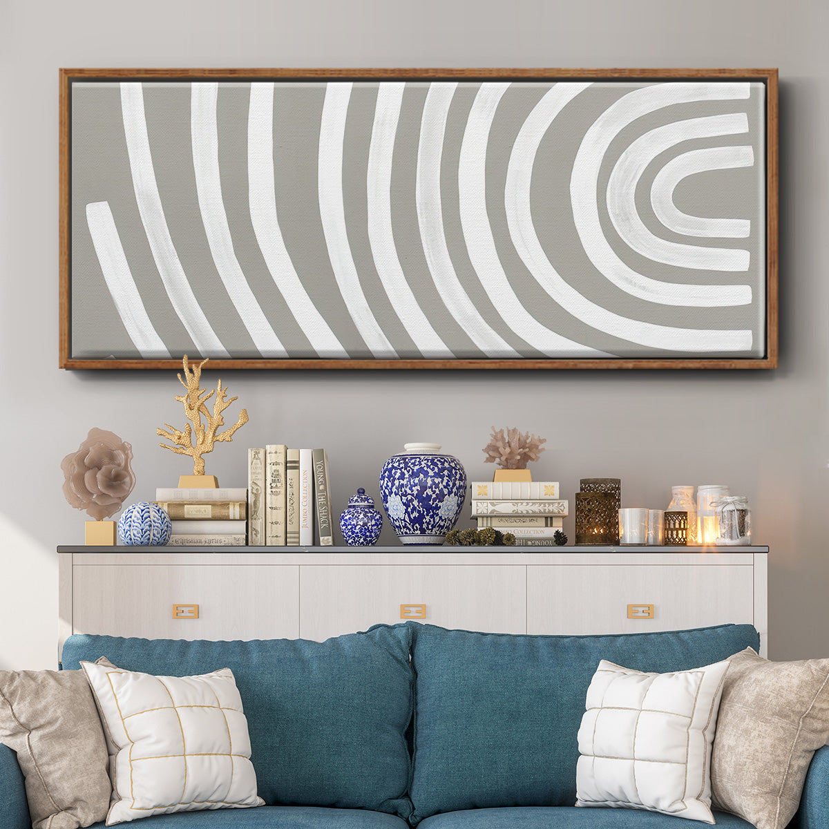 Broken Rainbow I - Floater Framed Canvas Print