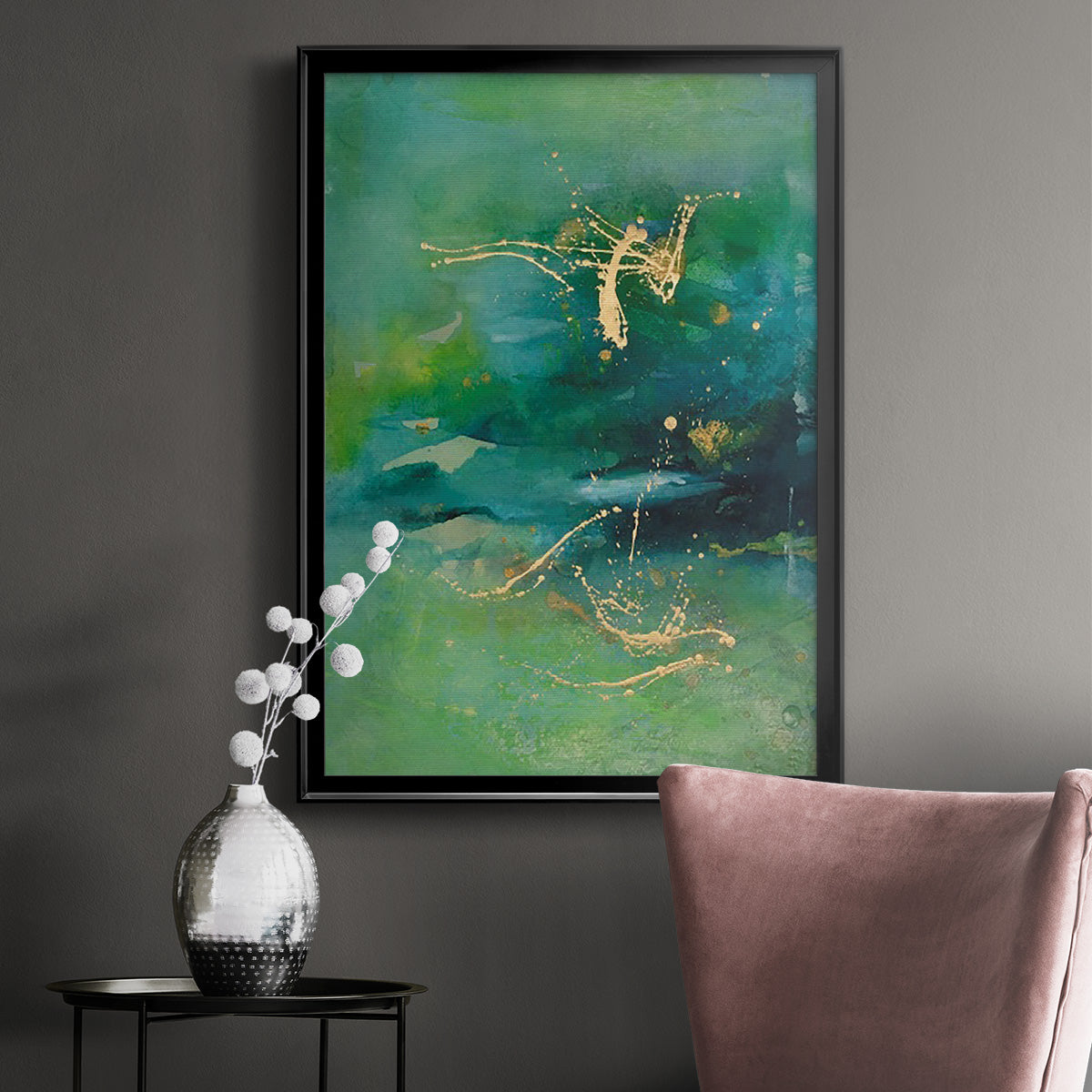 Peaceful Diptych II - Modern Framed Canvas Print