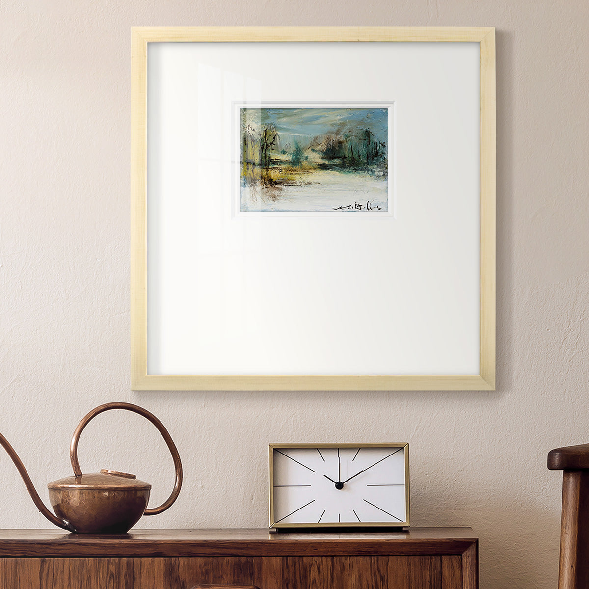 Wintery Horizon II Premium Framed Print Double Matboard