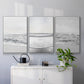 Gentle Tides I - Framed Premium Gallery Wrapped Canvas L Frame 3 Piece Set - Ready to Hang