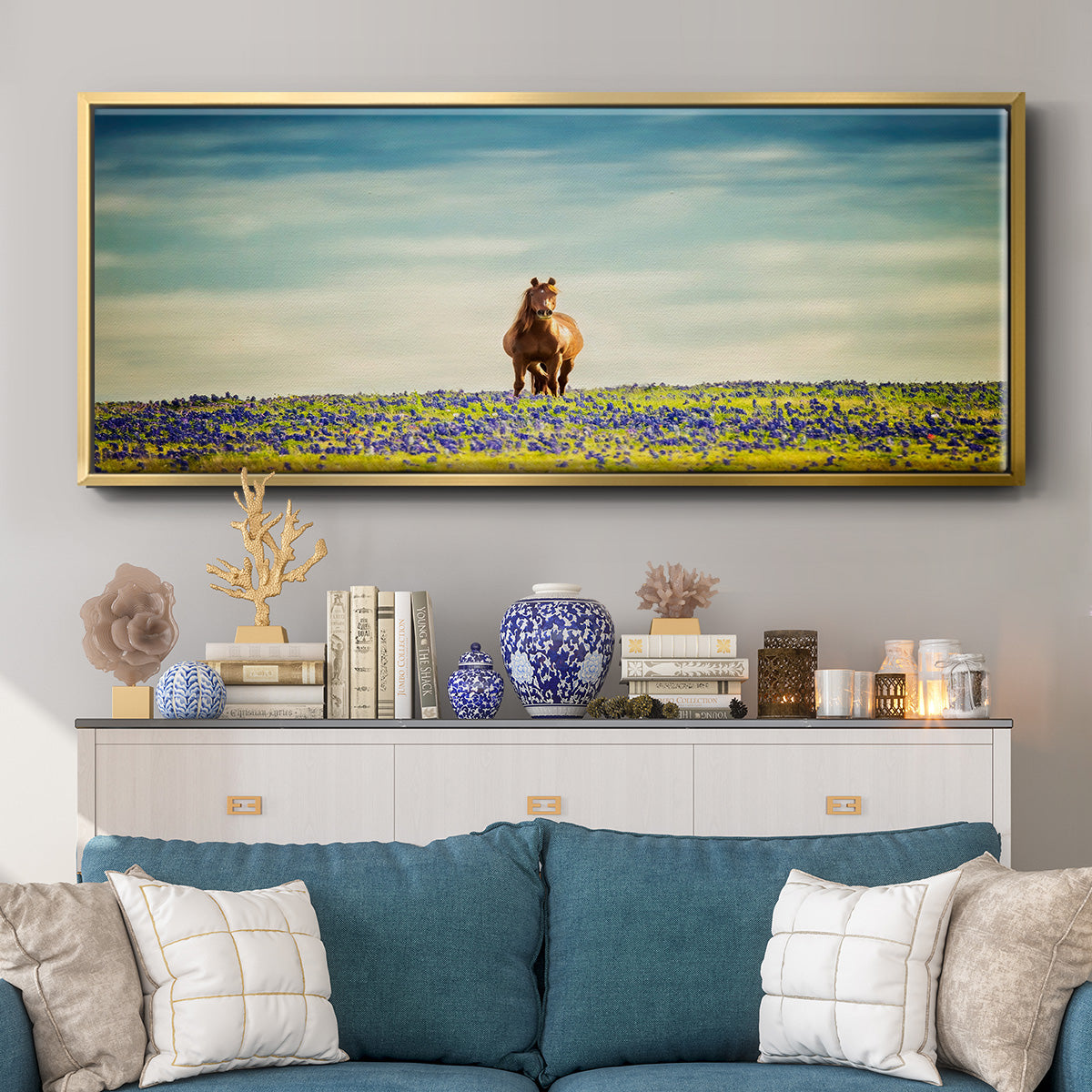 Sunlit Midwest II - Floater Framed Canvas Print