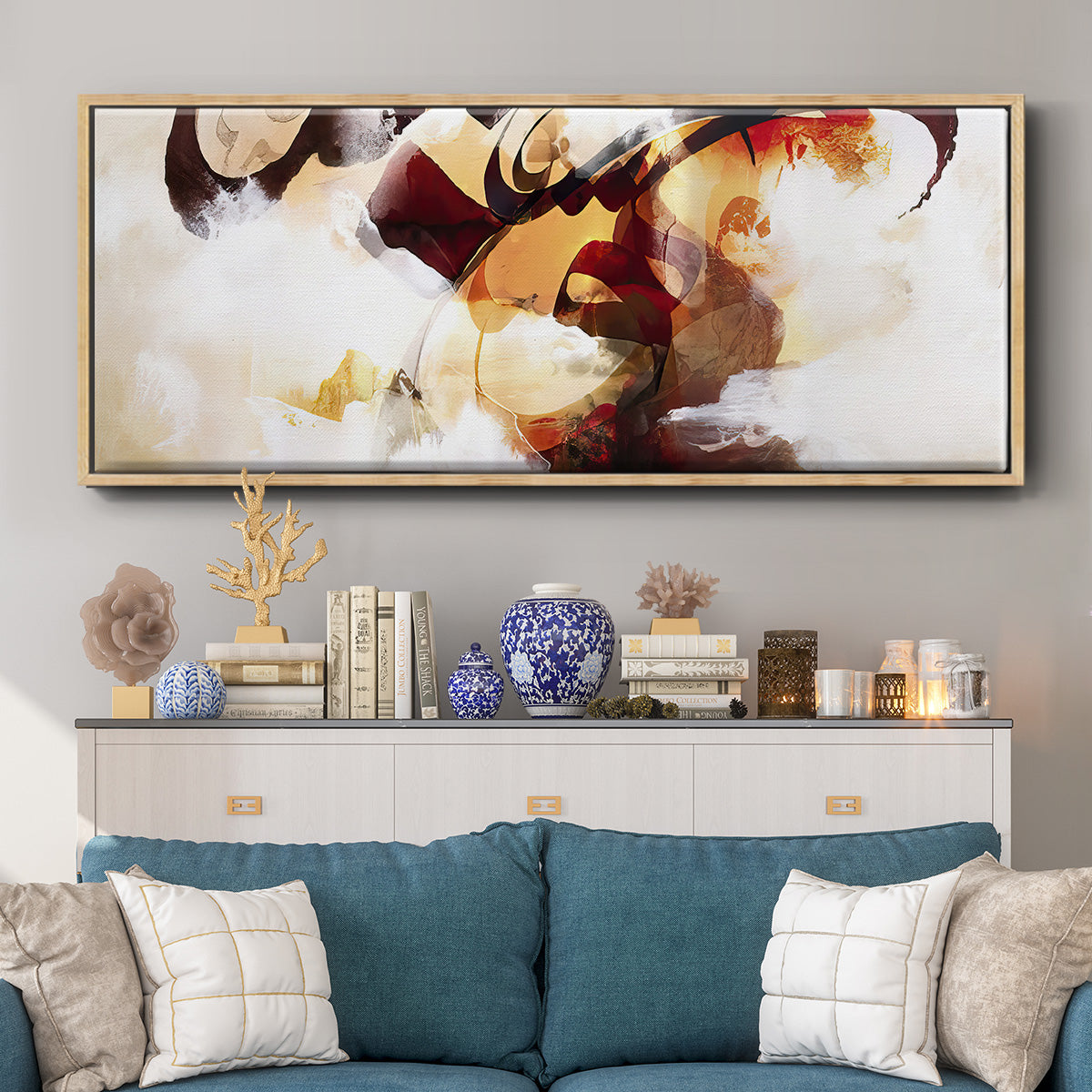 Ramad IV - Floater Framed Canvas Print