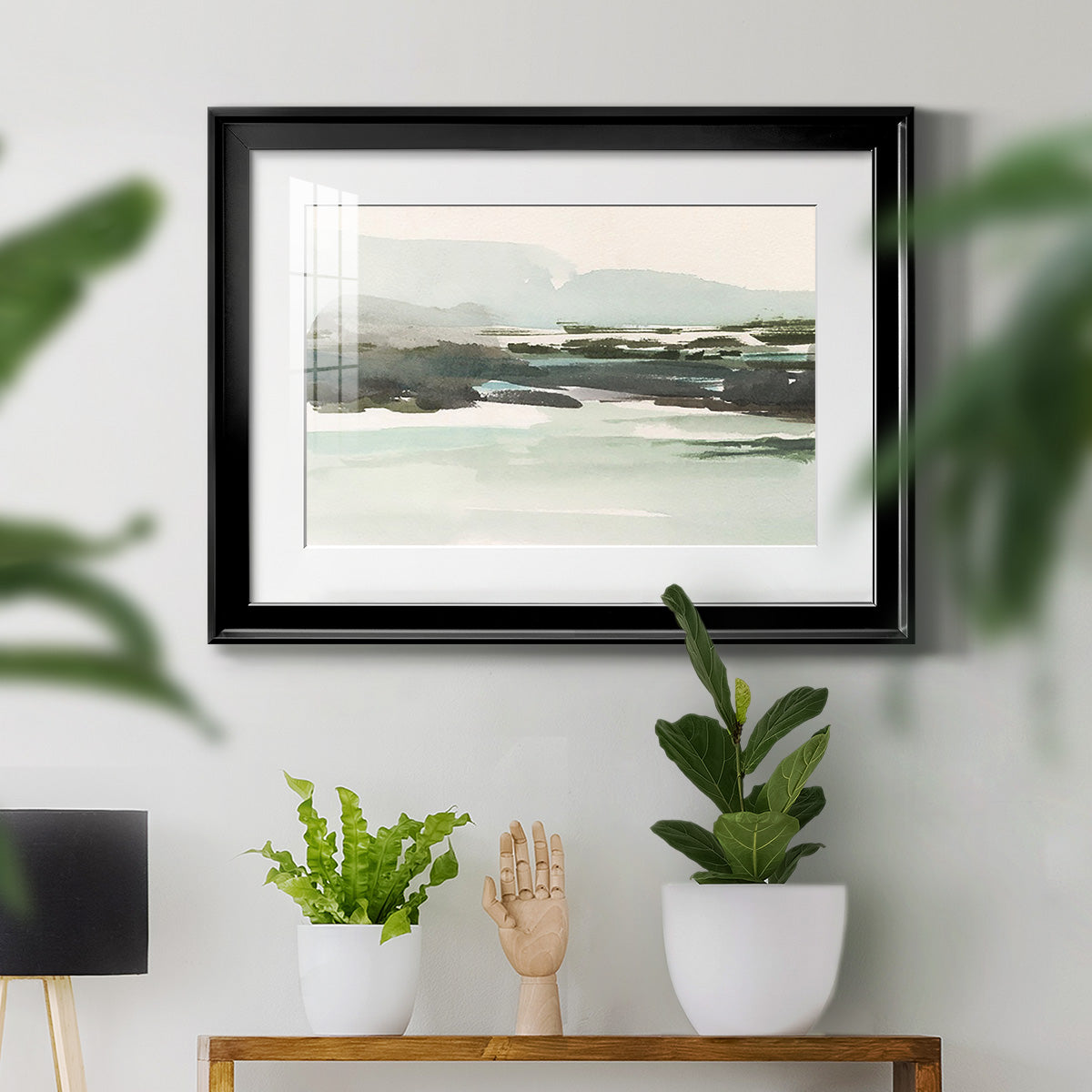 Turquoise Marsh I - Modern Framed Art Print