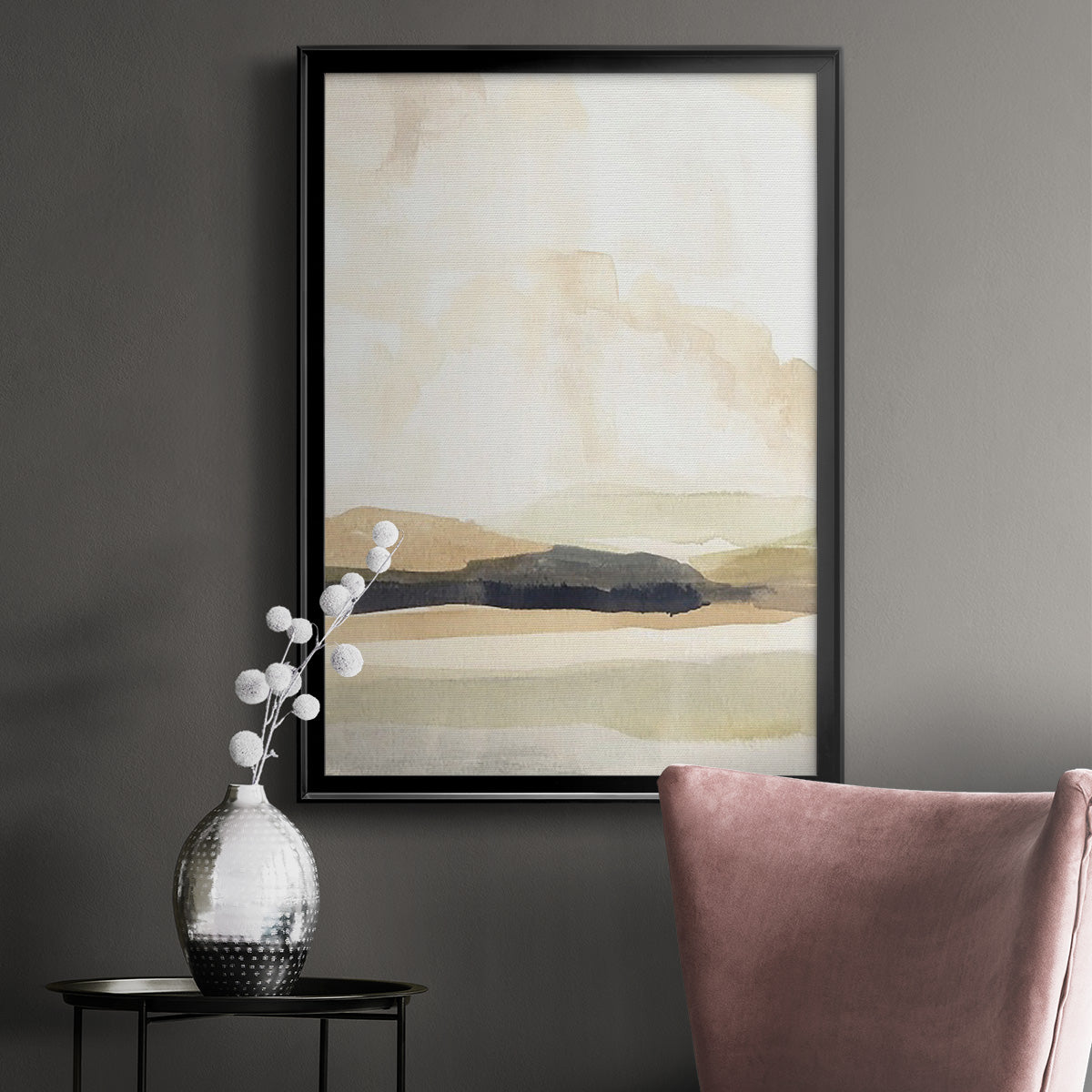 Slate Movement I - Modern Framed Canvas Print