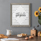 Hello Gorgeous - Premium Canvas Framed in Barnwood - Ready to Hang