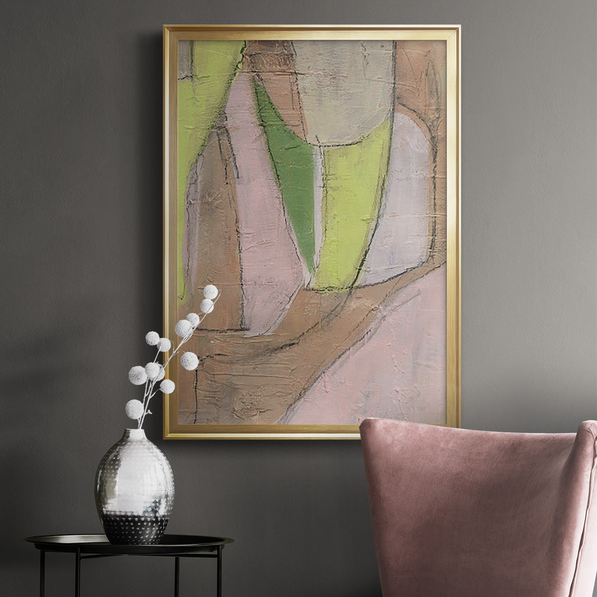 Many Layers I - Modern Framed Canvas Print