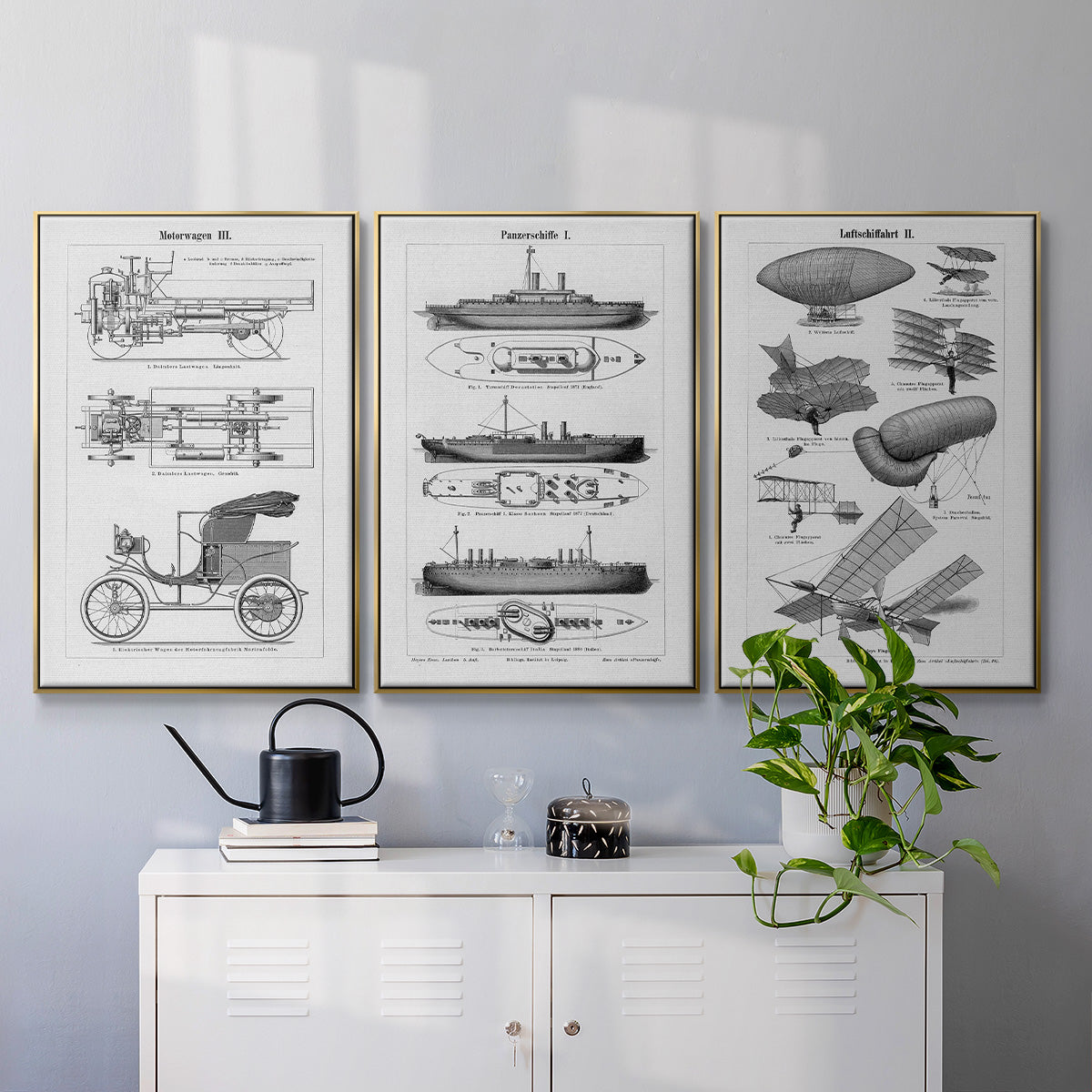 Industrial Flight - Floater Framed Canvas Set