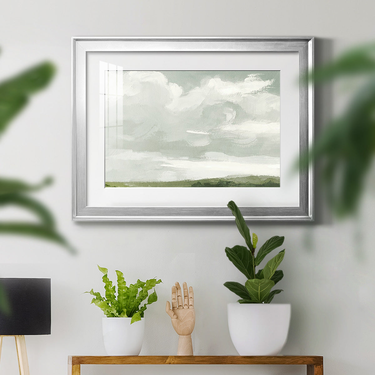 Gray Stone Sky III Premium Framed Print - Ready to Hang