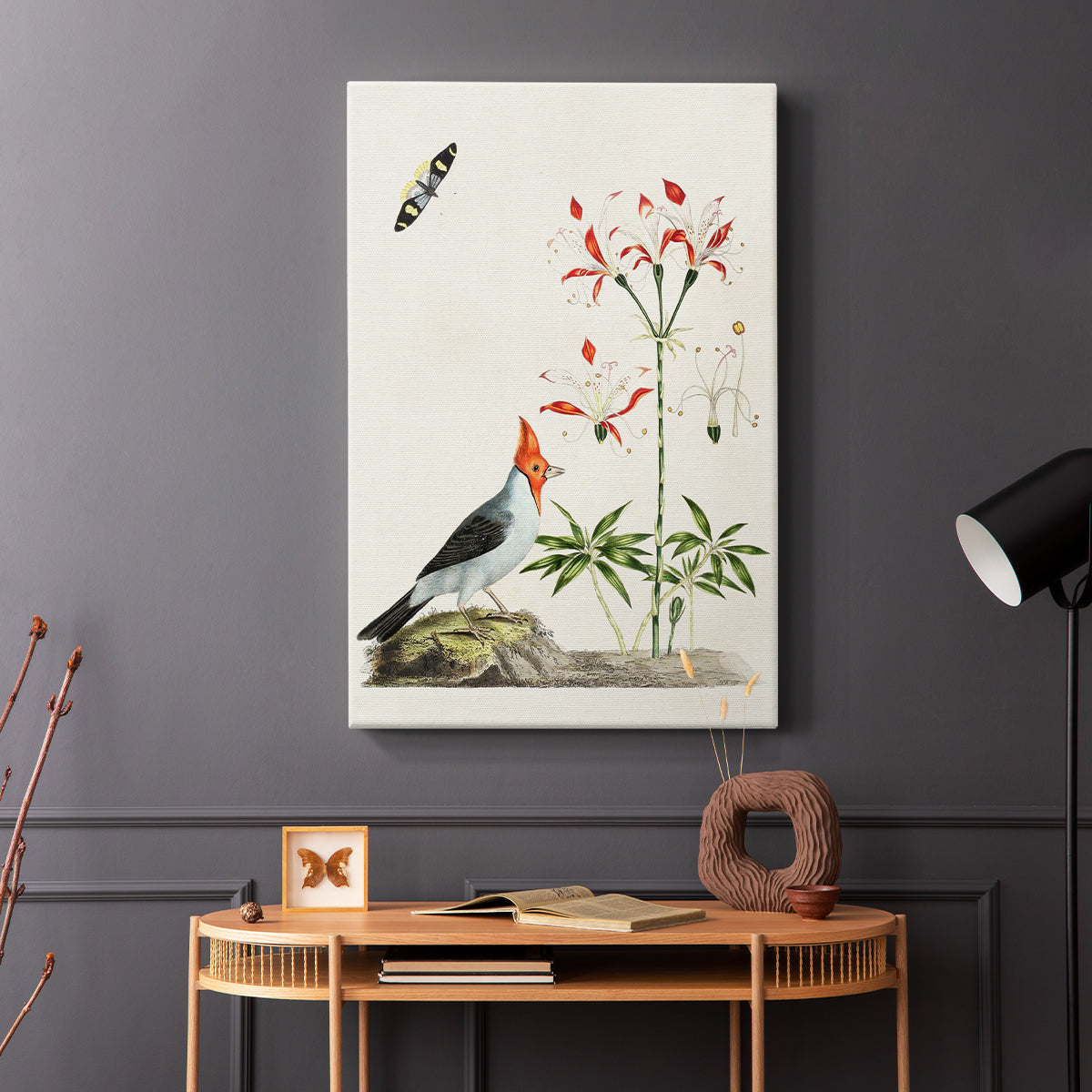 Red-Crested Cardinal and Peruvian Lily, 1796 - Canvas Art Print