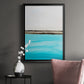 Harmony in Turquiose - Modern Framed Canvas Print