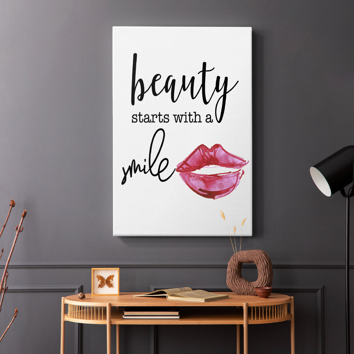 Beauty Starts With A Smile - Canvas Art Print
