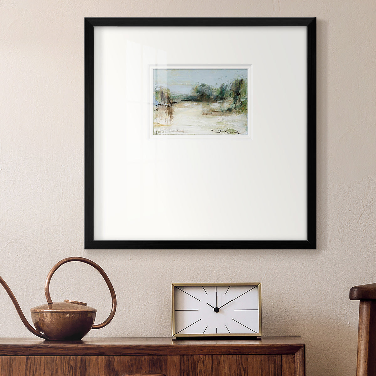 Wintery Horizon III Premium Framed Print Double Matboard