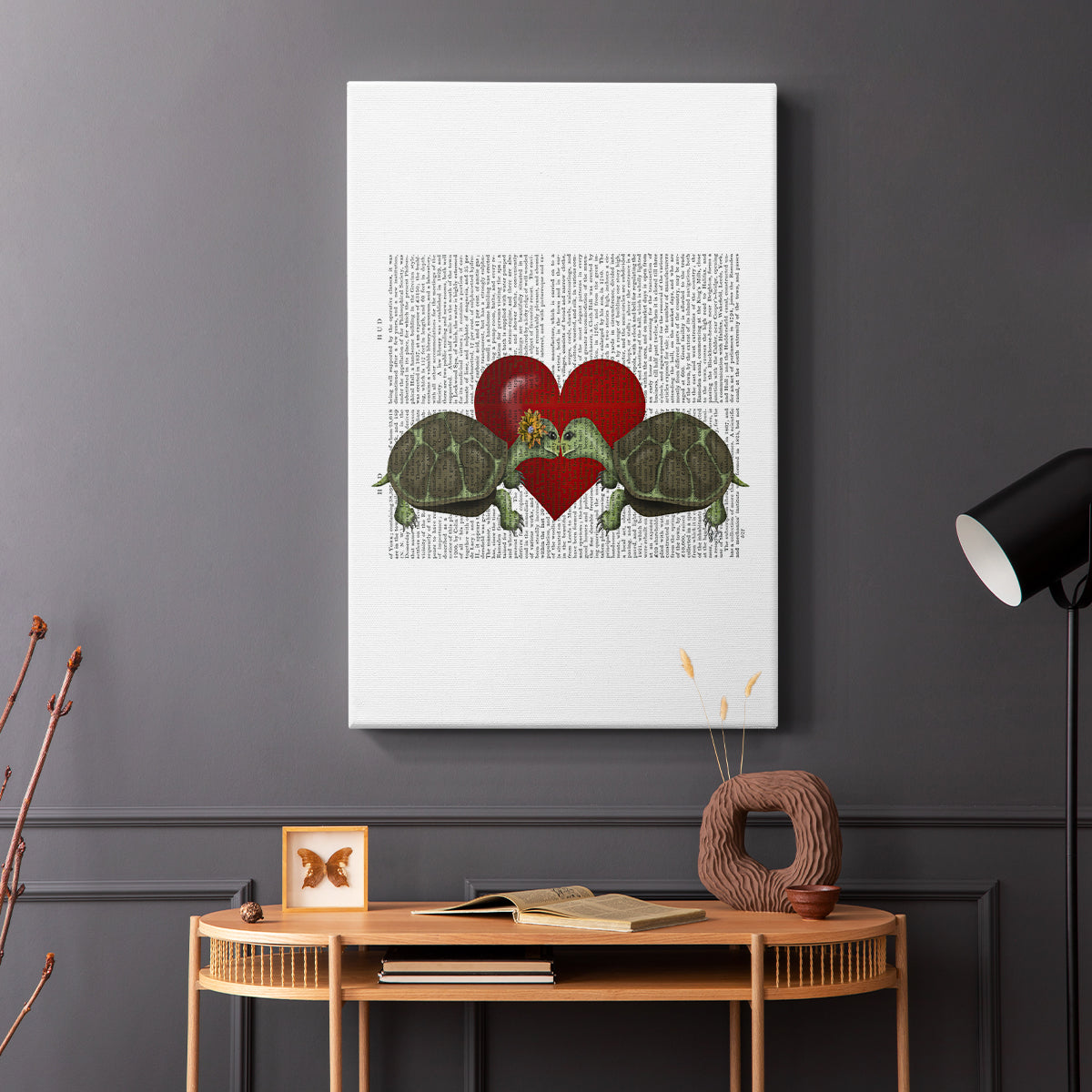 Turtle Kiss - Canvas Art Print