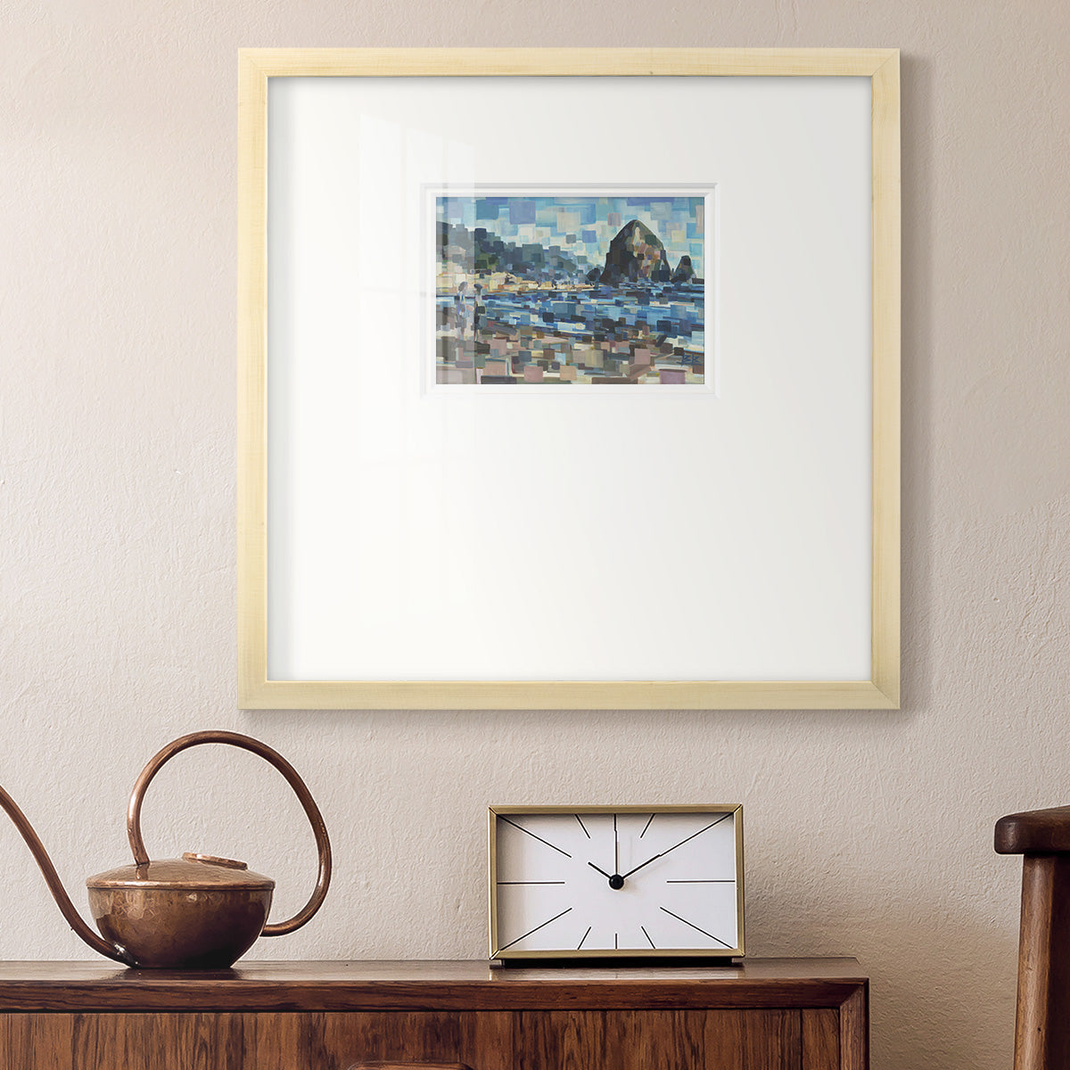 Evening in Cannon Beach Premium Framed Print Double Matboard