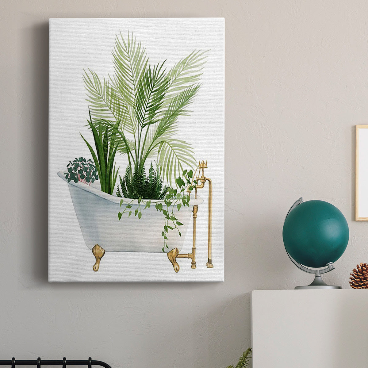 Plant Bath I Premium Gallery Wrapped Canvas - Ready to Hang