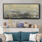 Gold Horizon I - Floater Framed Canvas Print