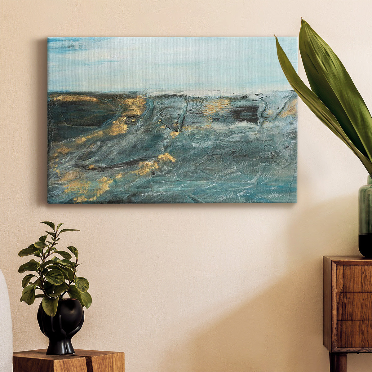 Flow of Love in Ocean I Premium Gallery Wrapped Canvas - Ready to Hang