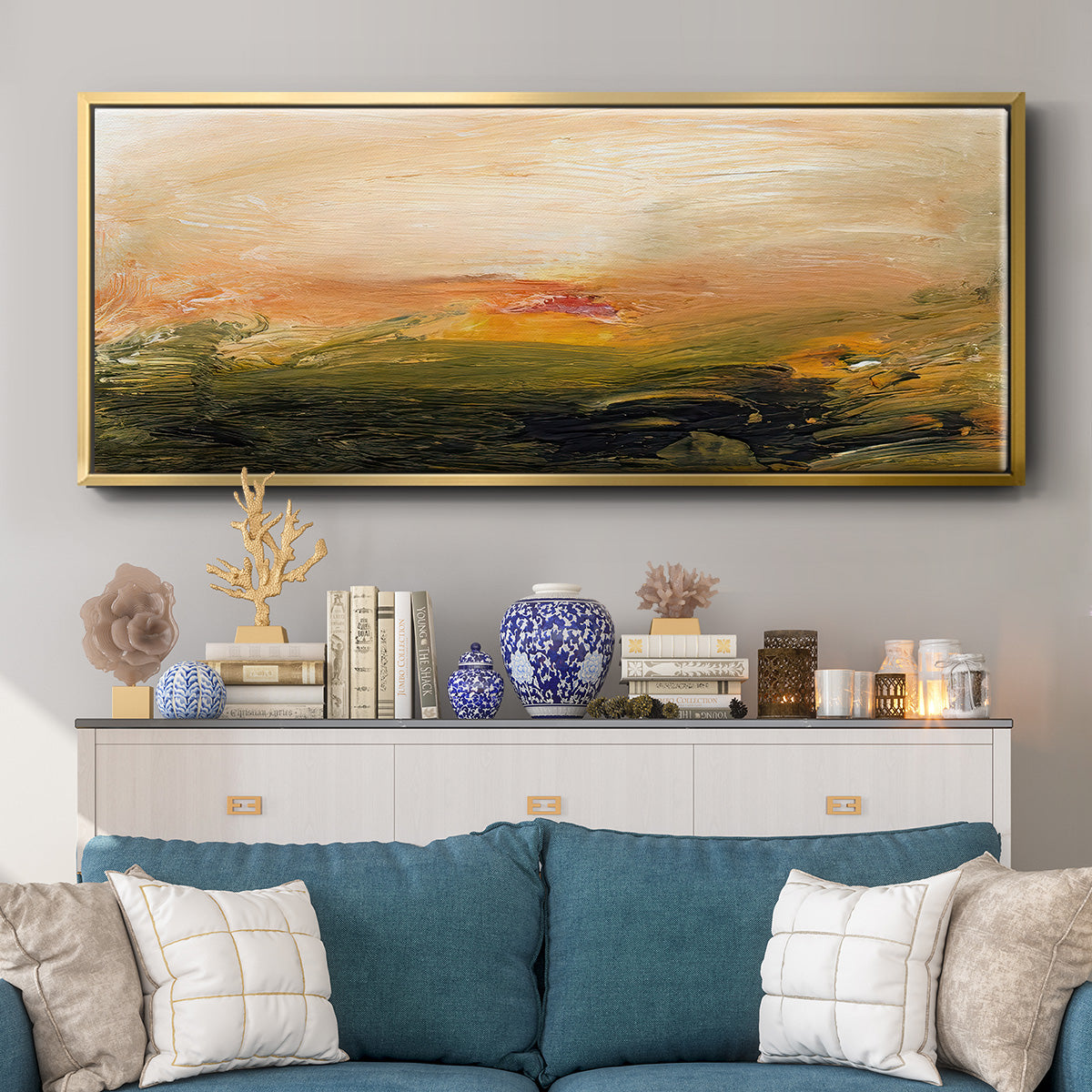 Lingering Light I - Floater Framed Canvas Print