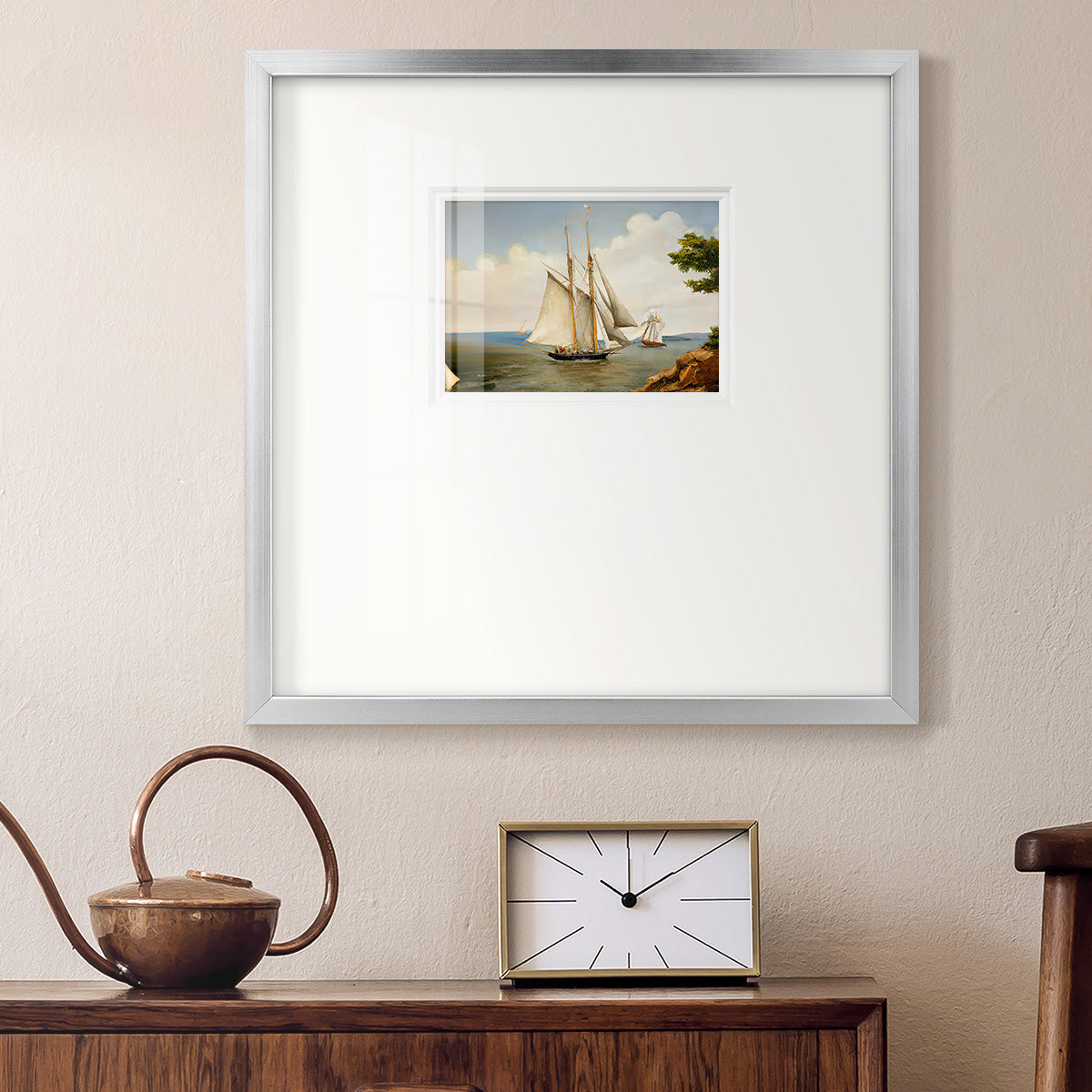 Little Sail Premium Framed Print Double Matboard