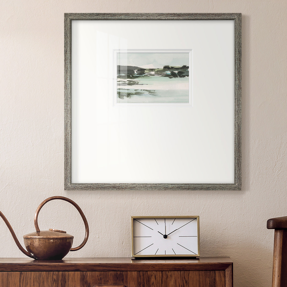 Turquoise Marsh II Premium Framed Print Double Matboard