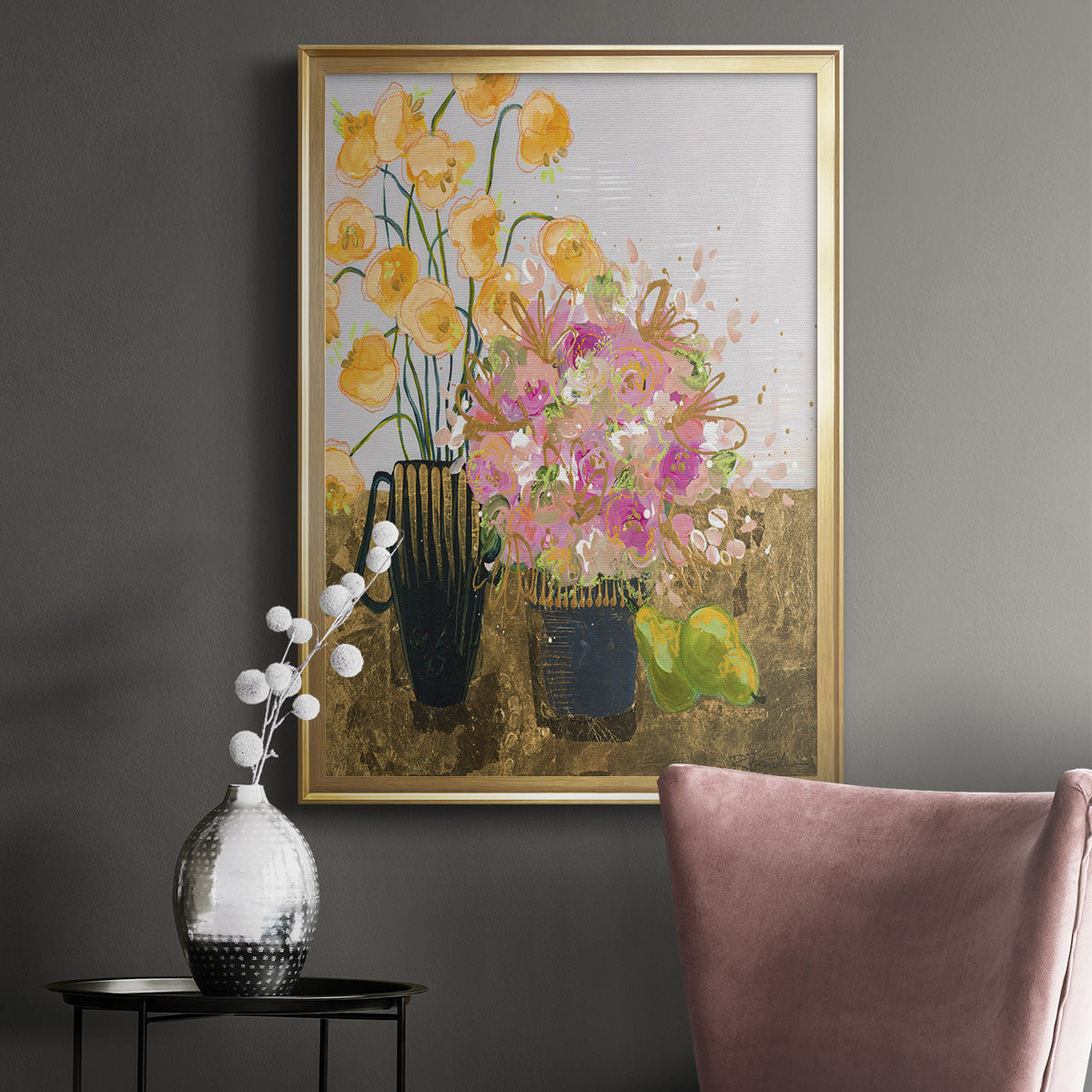 Not So Still Life - Modern Framed Canvas Print
