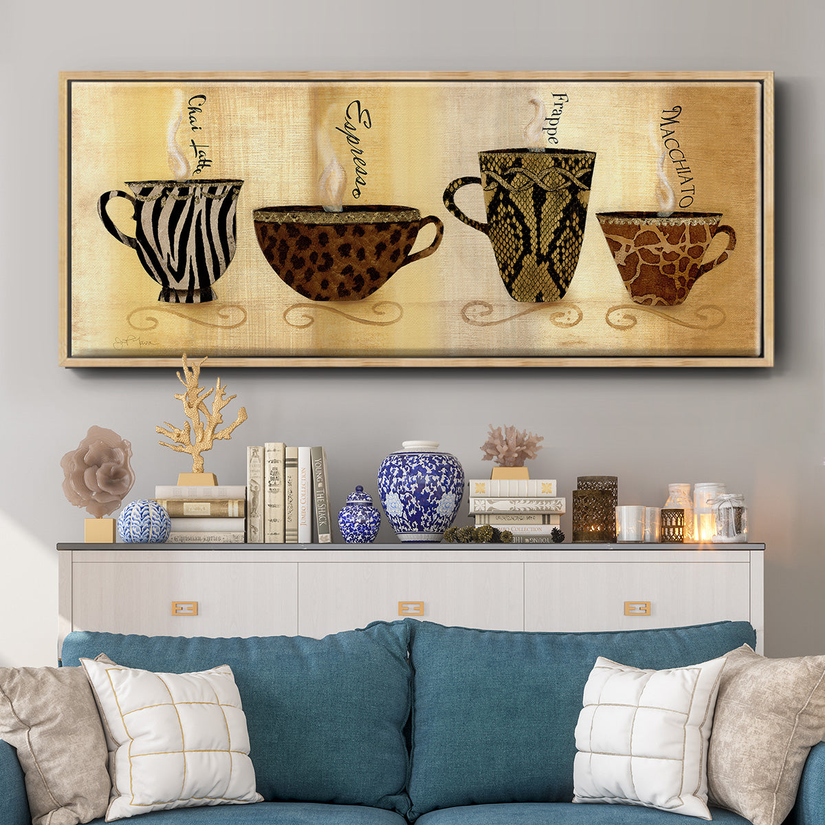 CafÃ© Exotica I - Floater Framed Canvas Print
