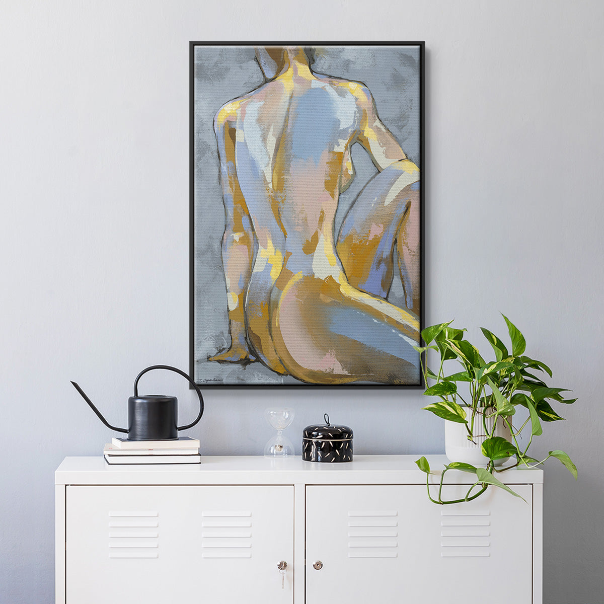 Grey Maiden II - Floater Framed Canvas Print