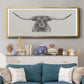 Longhorn Bull - Floater Framed Canvas Print