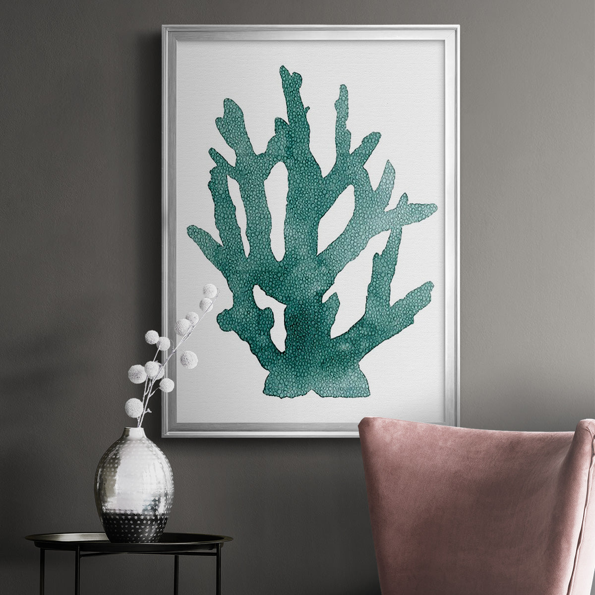 Coral Souvenirs I - Modern Framed Canvas Print