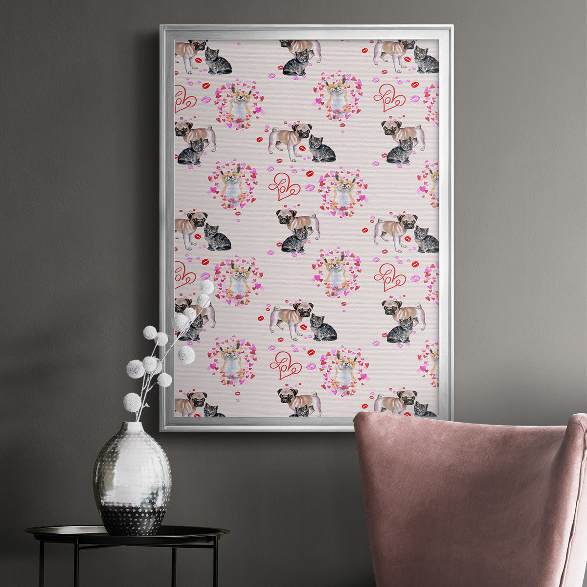 Cute Couture Collection E - Modern Framed Canvas Print