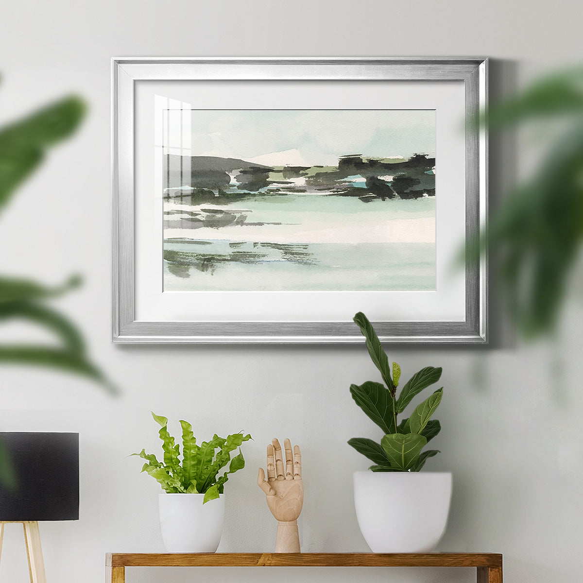 Turquoise Marsh II - Modern Framed Art Print