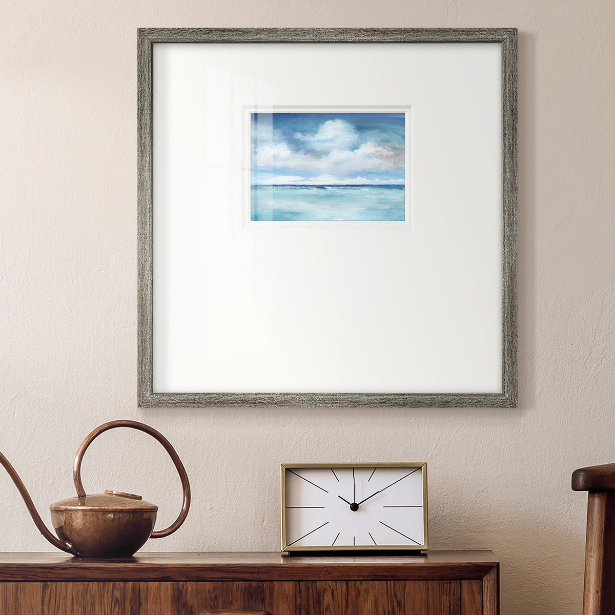 Caribbean Clouds Premium Framed Print Double Matboard