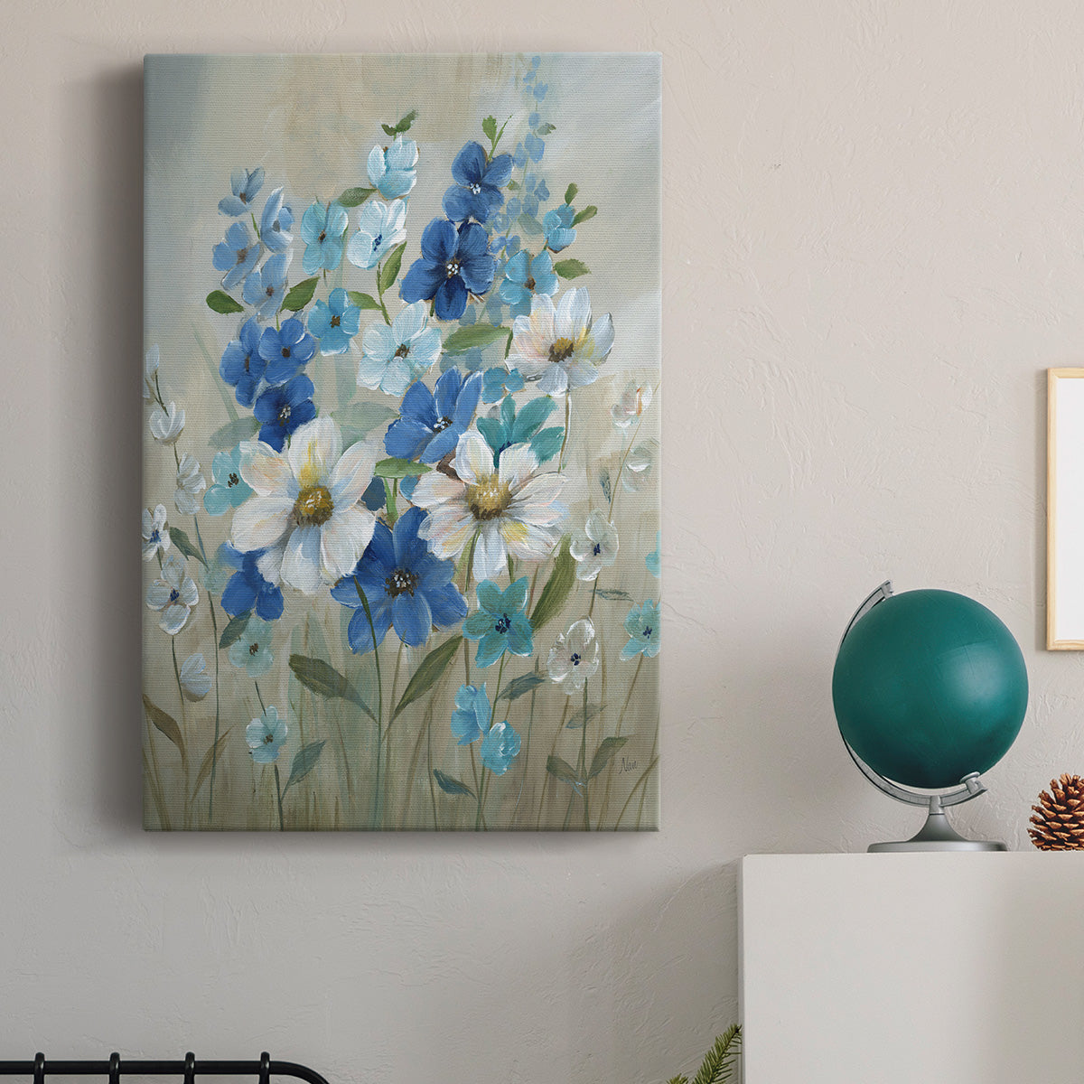 Blue Garden II Premium Gallery Wrapped Canvas - Ready to Hang