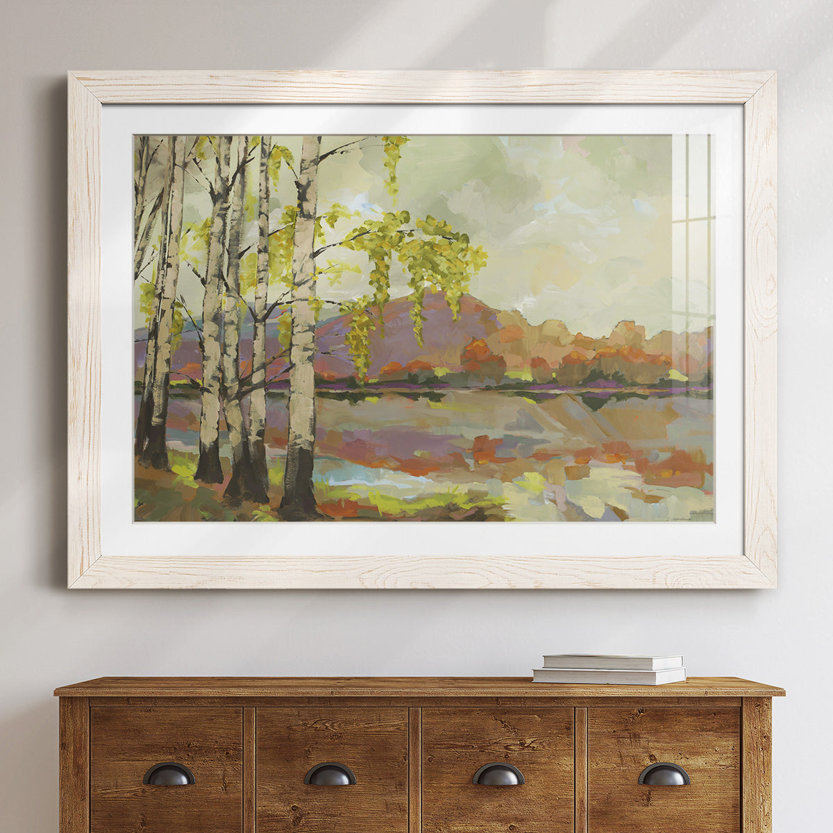 Birch Stand - Barnwood Framed Art Print