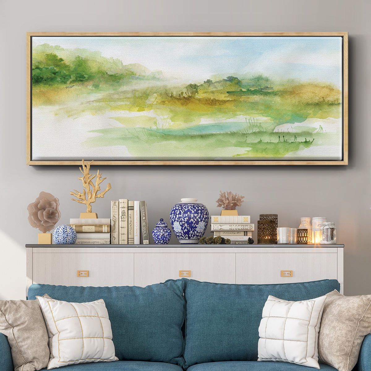 Dreamy Highland - Floater Framed Canvas Print