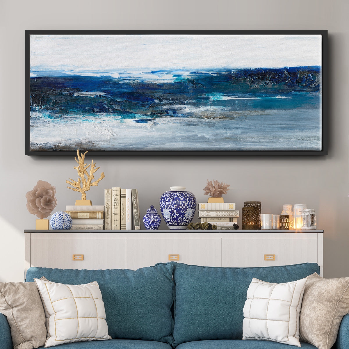 Mysterious Sea II - Floater Framed Canvas Print