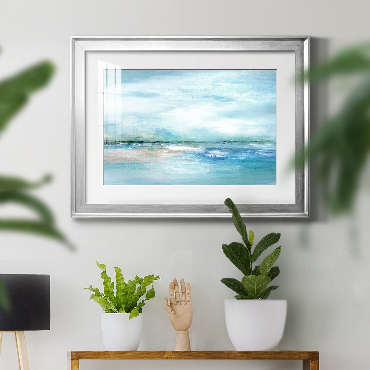 Silhouette Sunset - Modern Framed Art Print