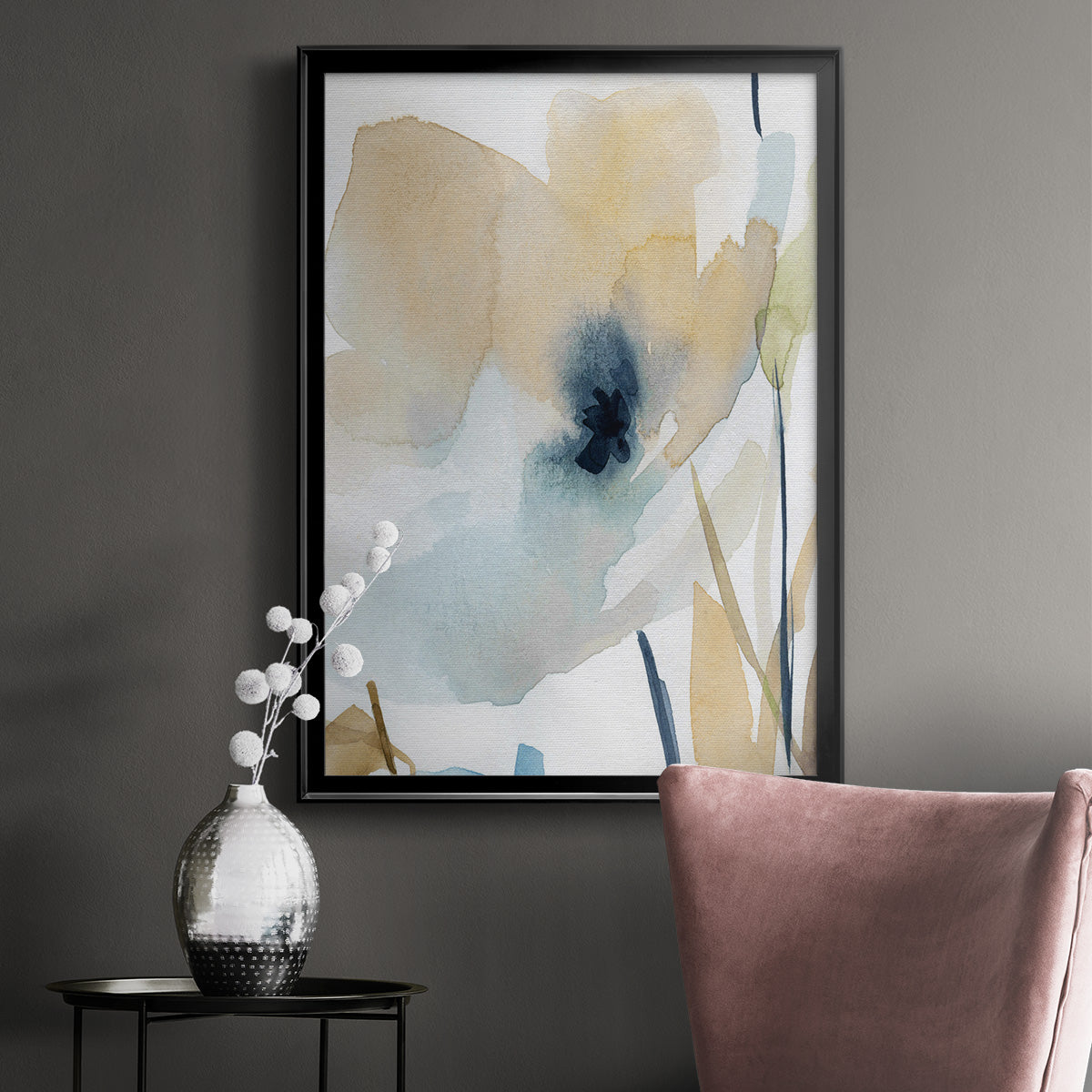 Blooming Wash II - Modern Framed Canvas Print