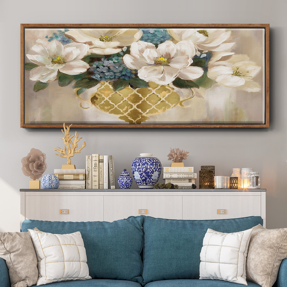 Southern Magnolia - Floater Framed Canvas Print