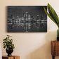 Chicago Panorama Black & White - Canvas Art Print